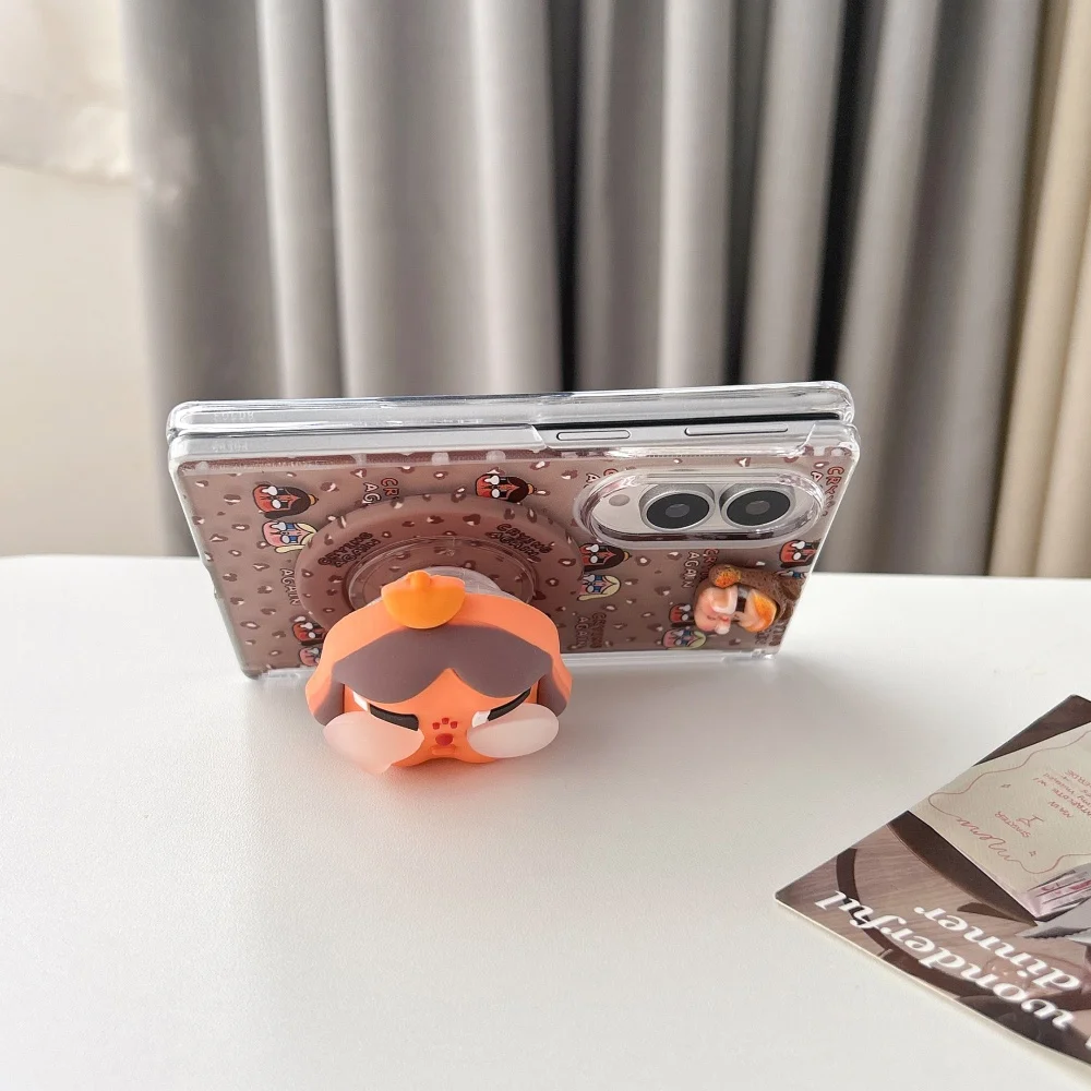 Lustige Cartoon-Magnet-Handyhülle 7 Fold Fold 7 Fold 8 Cover mit Magsafe-Ständer und Kettenhülle – Bild 6