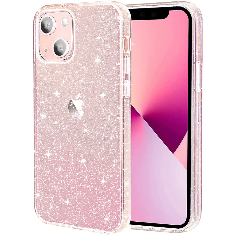 iPhone SE (2020/2022): Transparente Glitzer-Hülle Handyhülle Zubehör