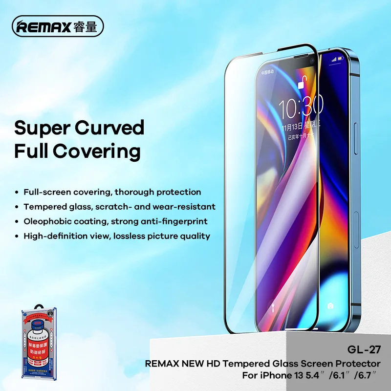 Remax HD-Displayschutz aus gehärtetem Glas 17Air 17Pro 17ProMax für 15/14/13 Serie – Bild 2