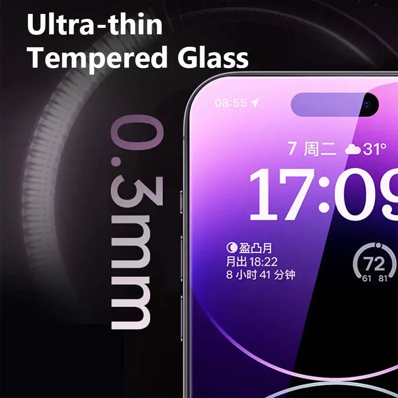 1–5 Stück HD-Displayschutz aus gehärtetem Glas Luftglas-Anti-Kratz-Folie – Bild 5