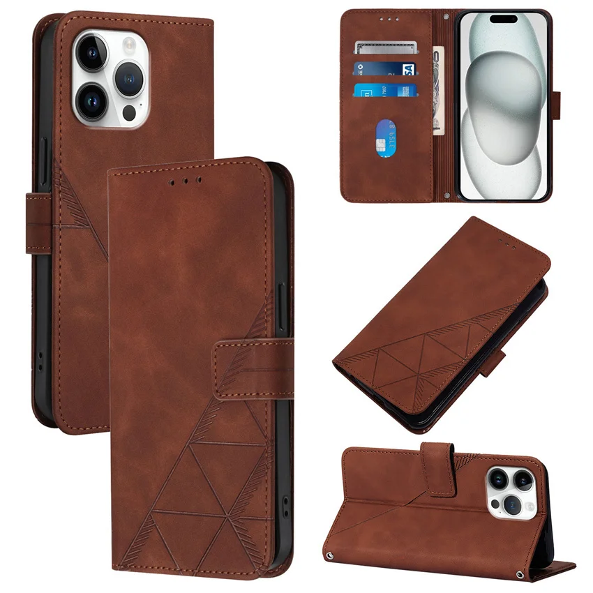 Haut Gefühl Linie Flip Brieftasche Leder Telefon Fall Lite Mate 60 karte Solt Buch Abdeckung Funda – Bild 6