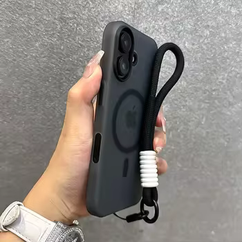 iPhone 17 Pro Max: Für Magsafe Candy Farbe Kontrast Lanyard Fall Hand Handgelenk Strap Matte Soft Cover