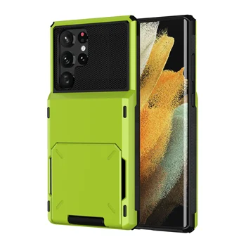 Galaxy S25+: Brieftasche Fall Flip-Cover Karte Halter Tasche Dual Layer Schutzhülle Ganzkörper harte Stoßstange