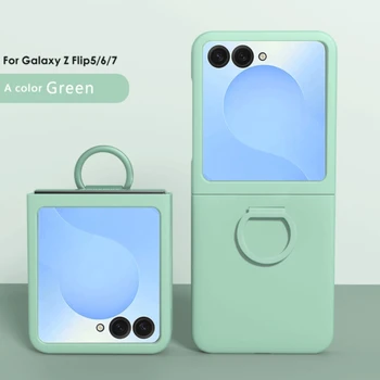 Galaxy Z Flip7: Hartschalen-Handyhülle mit Farbverlauf und Ring Flip7, Schutzhülle mit großem Sichtfenster