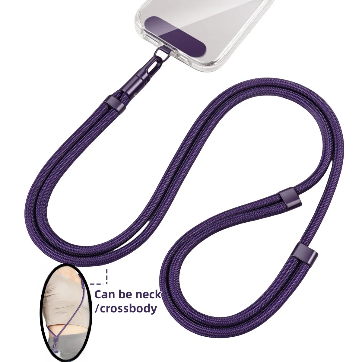 Universelles Telefon-Lanyard mit Clip, verbessert, Anti-Drop 360° ° Drehbarer, verstellbarer Hals-/Umhängegurt für alle