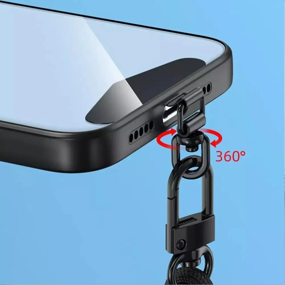 Stahl Telefon Lanyard Dichtung Patch Anti-verloren Anti Fall Handy Seil Karte Metall Clip Strap Hängen Schnur Tab zubehör – Bild 2
