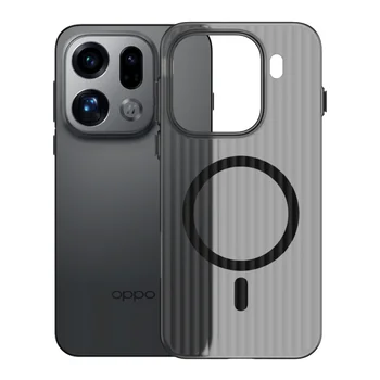 Oppo Find X8 Pro: Für MagSafe Magnetische Hülle für Find X8Pro X8S+ Luggage Stripe Transparente, matte, harte, stoßfeste