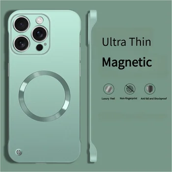 iPhone 16: Ultradünne Metallic-Lackierung magnetisch für Magsafe-Hülle, rahmenlose Kühlung, harte Abdeckung