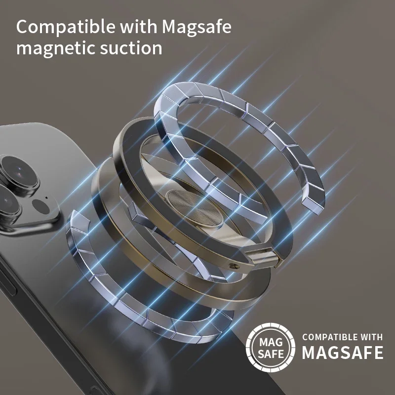 Faltbarer doppelseitiger Handyhalter für Magsafe iPhone 17 16 15 14 13 360 ° Rotationsständer mit starkem – Bild 4