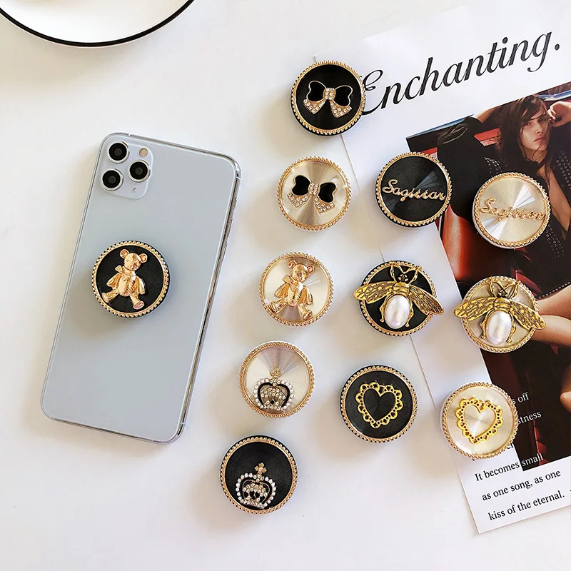 Diamond Pearl faltbarer Fingerring Griptok Handyhalter für IPhone Samsung Support Socket Pocket Grip Tok Lazy Stand