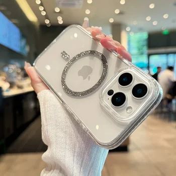 iPhone 16: Glitzernde Silikon-Handyhülle Luxus Bling Bling Protector stoßfeste Abdeckung