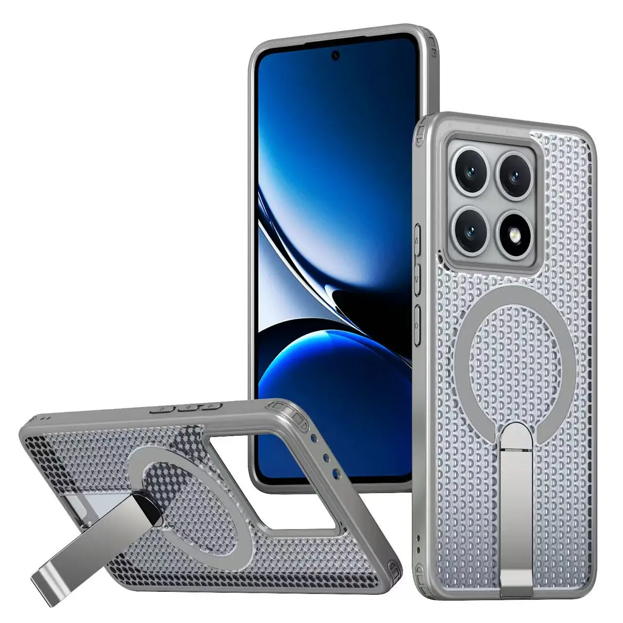 Redmi Note 14 5G: Hülle mit magnetischem Ringständer, Wärmeableitung, stoßfeste Schutzhülle.