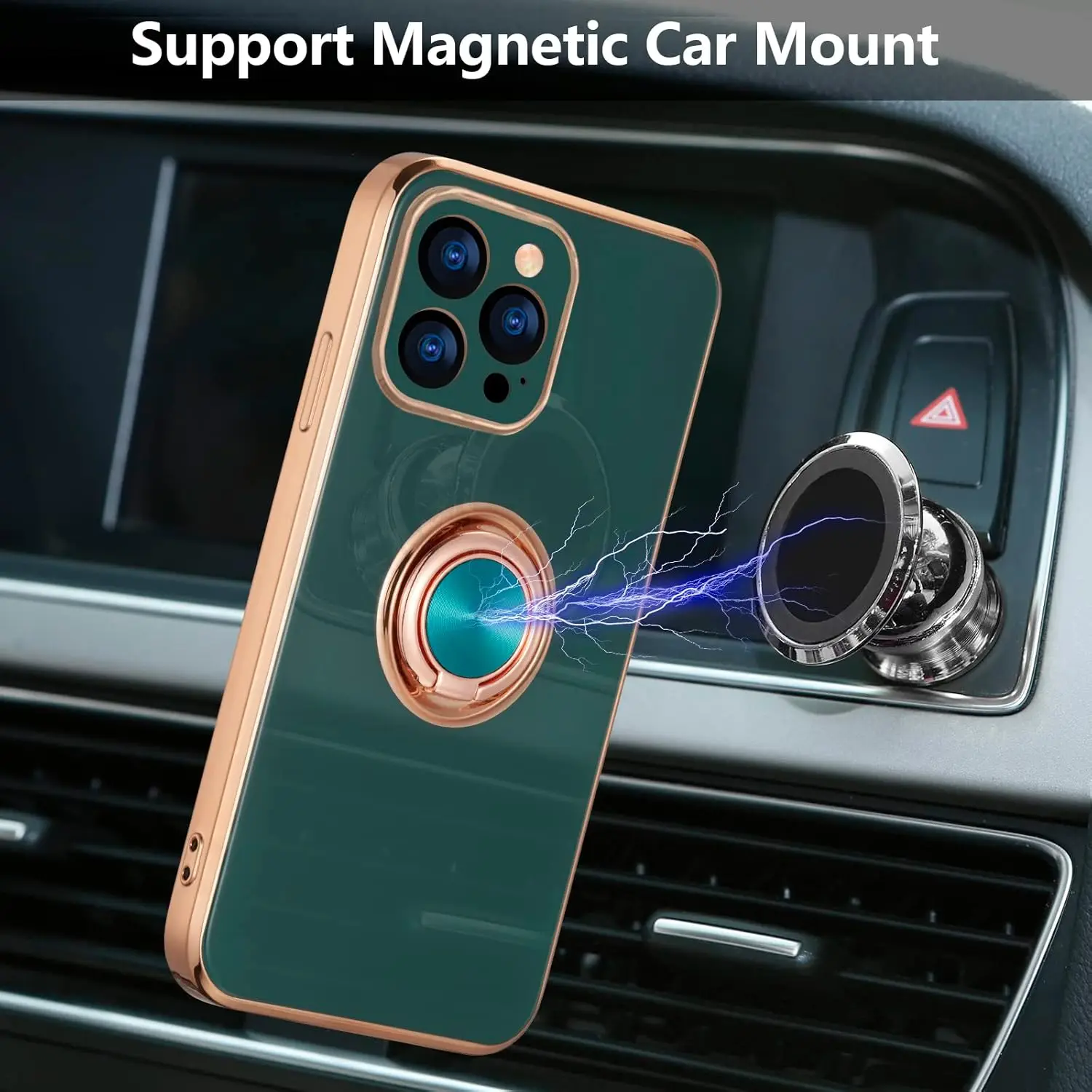 360 Rotation Ring Ständer Halter Ständer Telefon Fall Silikon Abdeckung Funda – Bild 2