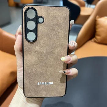 Galaxy S22 Ultra: Luxuriöse Lammfell-Leder-Handyhülle Weiche Lammfell-Hülle