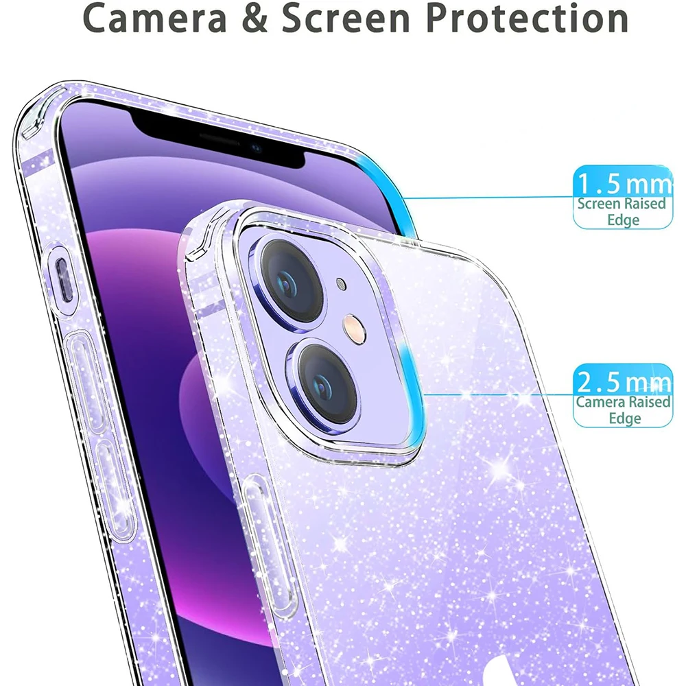 Glitzernde Handyhülle 2020 Transparente Damen-Clear-Cover – Bild 2