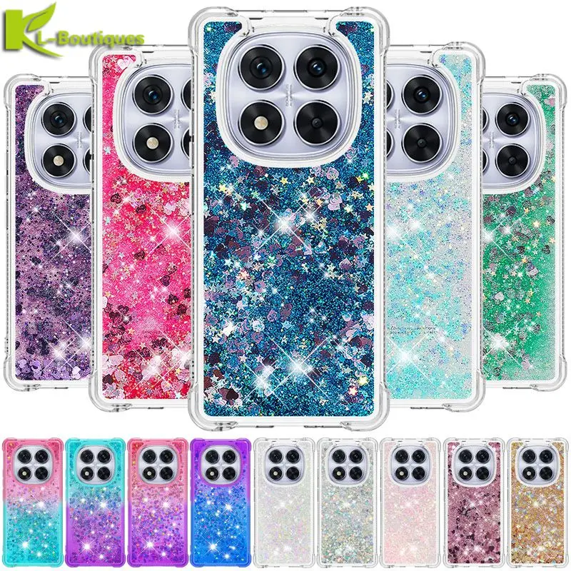 Redmi Note 14 Pro+ 5G: Cover Glitter Dynamic Liquid Case on For Funda Xiomi 14Pro Plus 5G Cases Etui