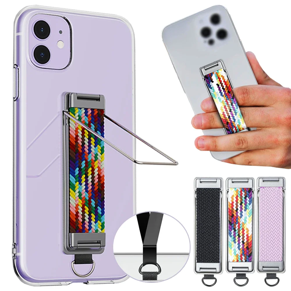 Zurück montierter Handy-Fingerringhalter, Ständer, Riemen, universeller zusammenklappbarer Handy-Ständer mit