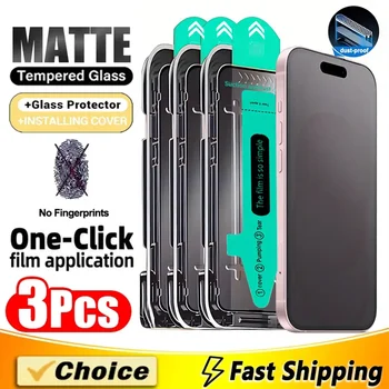 iPhone 15 Plus: 3 Stück Oleophobe Beschichtung Staubfrei Einfache Installation Matte Displayschutzfolie Glas