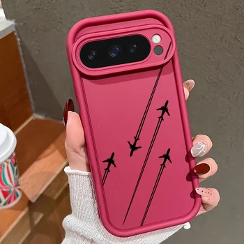 Pixel 7 Pro: TPU-Hülle mit Flugzeugmuster, stoßfeste, einfarbige, weiche Silikonhülle