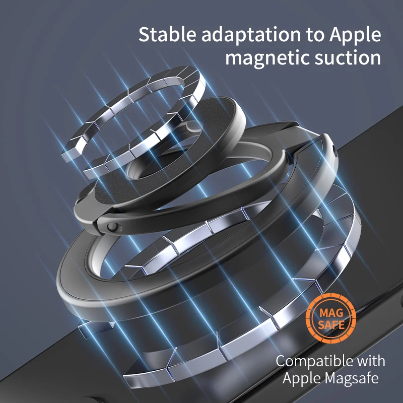 Für MagSafe Doppelseitige Magnetische Telefon Ring Halter Tragbare Falten Handy Ständer Zubehör Grip Halterung Unterstützung Für iPhone – Bild 2