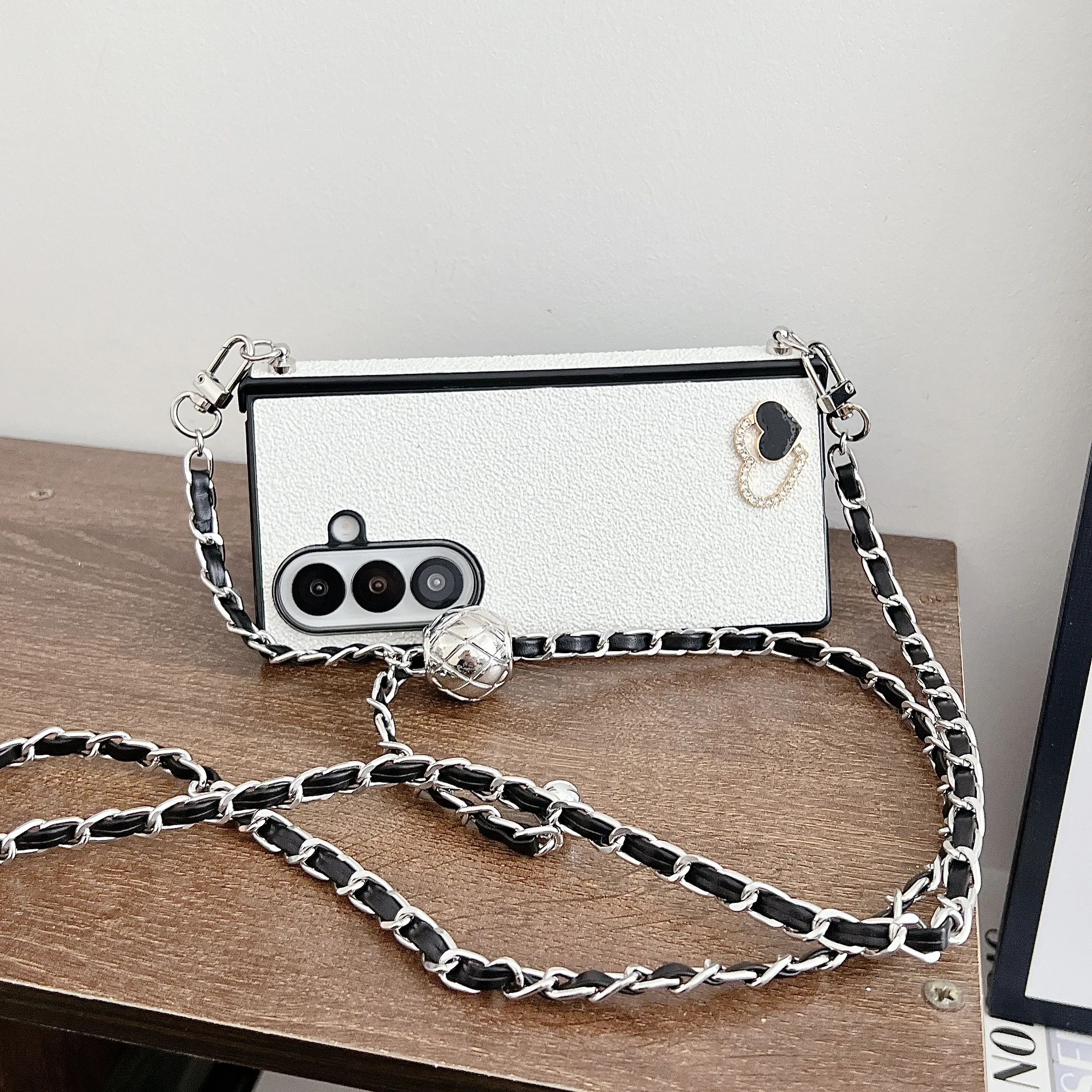 Strass Liebe verstellbare lange Umhängetasche Lanyard Handyhülle 5 4 3 Schutzhülle – Bild 4