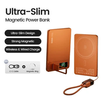 10000mAh Magnetische Powerbank 15W Kabellose Ladestation PD 20W Schnellladung Externer Akku für MagSafe iPhone 12-17