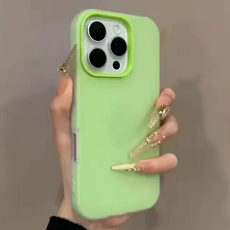 iPhone 17: Luxuriöse, bonbonfarbene, matte Handyhülle, luftstoßfeste Stoßstangen-Rückseite