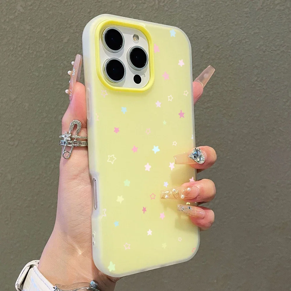 Niedliche Farbige Sternförmige Stoßfeste Matte Candy-Color 2-in-1 Handyhülle Reno15 Reno14 Reno13 Reno12 – Bild 4