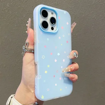 Oppo Reno 13: Niedliche Farbige Sternförmige Stoßfeste Matte Candy-Color 2-in-1 Handyhülle Reno15 Reno14 Reno13 Reno12
