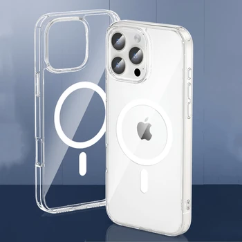iPhone Air: Magnetische transparente Handyhülle für Magsafe Wireless Charge Back Cover