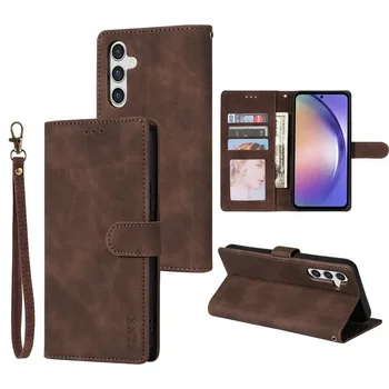 Galaxy S24 Ultra: Brieftasche Karte Slot Flip Ledertasche Rand