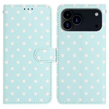 IPhone 15 Pro Max: Wave Dot Flip Leder-Brieftaschen-Kartenetui Damenhülle