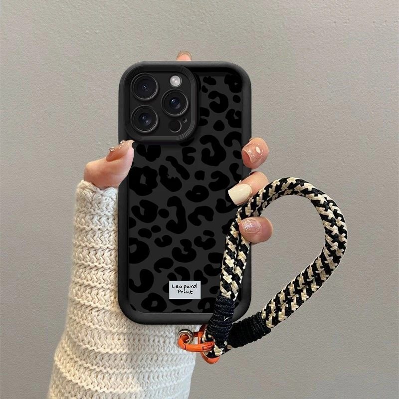 Black Leopard Print Lanyard Hang Strap Case For Huawei 90 Magic Play 60 Plus X9C Smart Y9 Prime 2019 – Bild 3