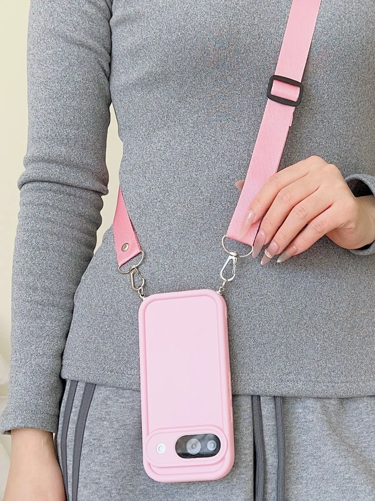 Crossbody-Kordelband-Handyhülle Stoßfeste Weiche Silikonhülle – Bild 3