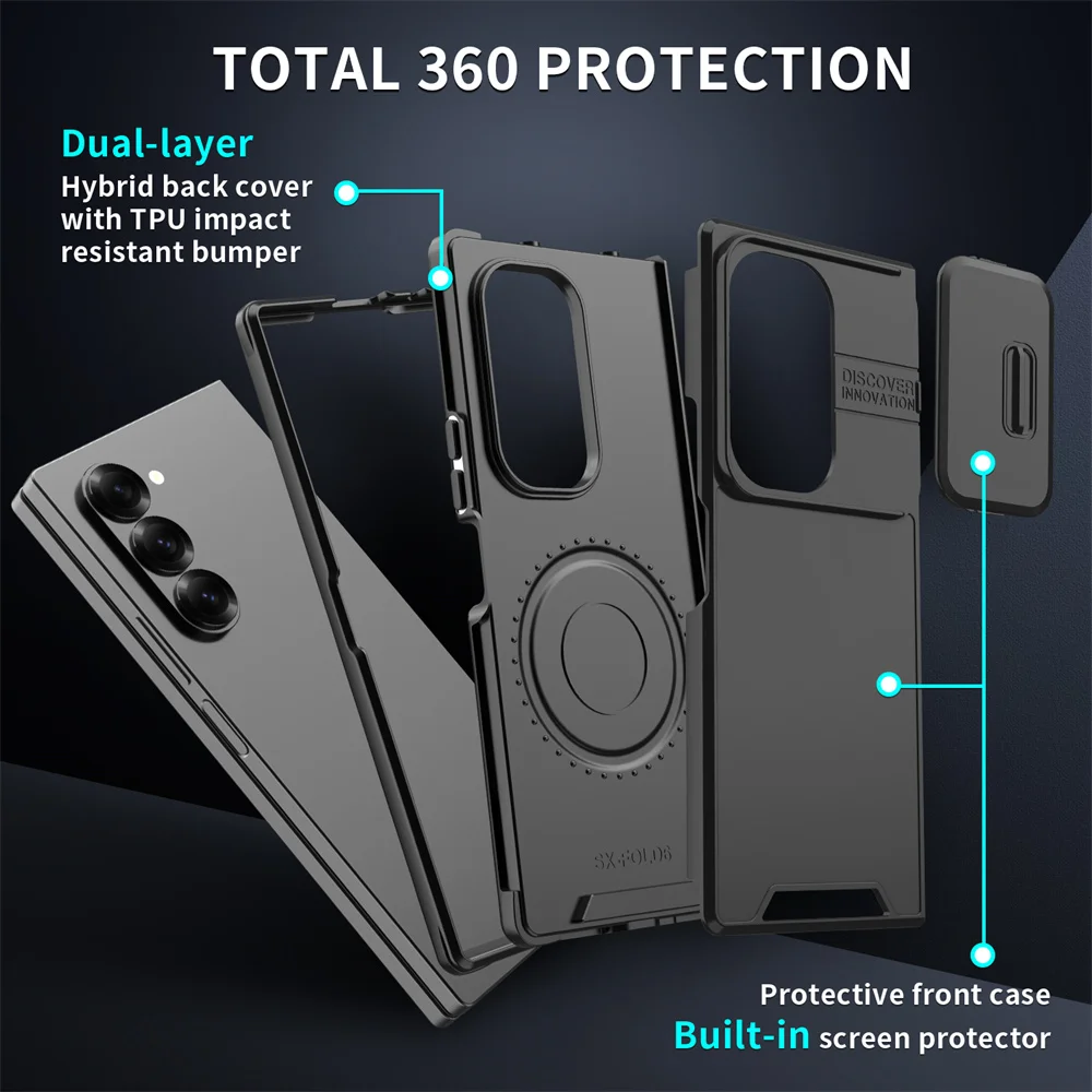 Luxuriöse Schutzhülle mit Kamera-Schutz 7 6 4 5 Fold6 Fold5 Stoßfeste Panzerhülle – Bild 4