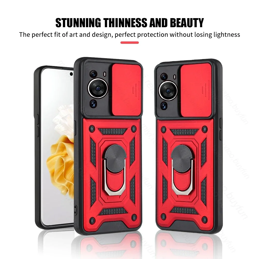 Rüstung stoßfest Slider Objektiv Fall 4G magnetische Halter Ring schützen Fundas auf P60Pro 4G – Bild 2