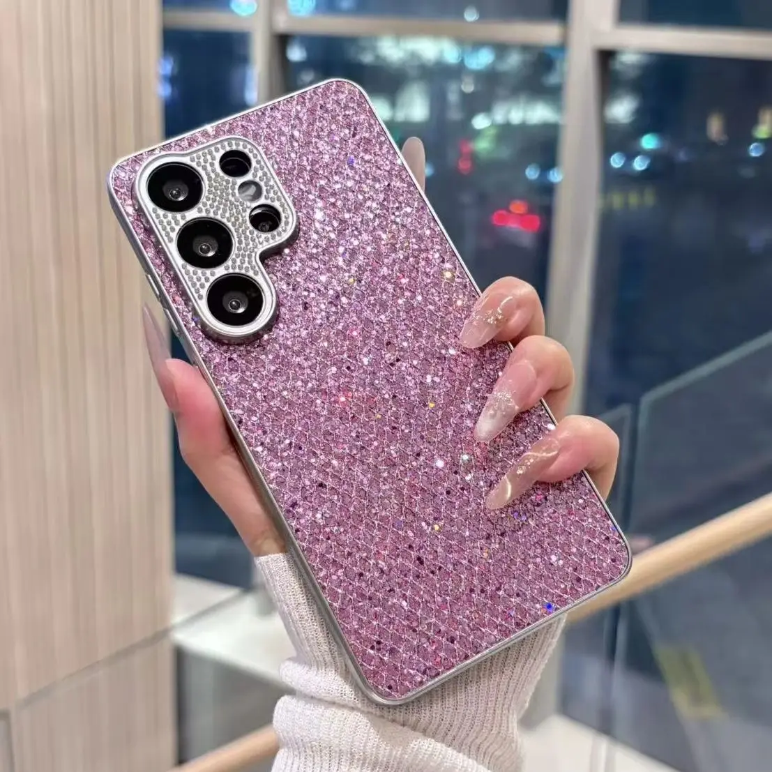 Glitzernde Diamant-Kamera-Handyhülle mit Pailletten Cover – Bild 2