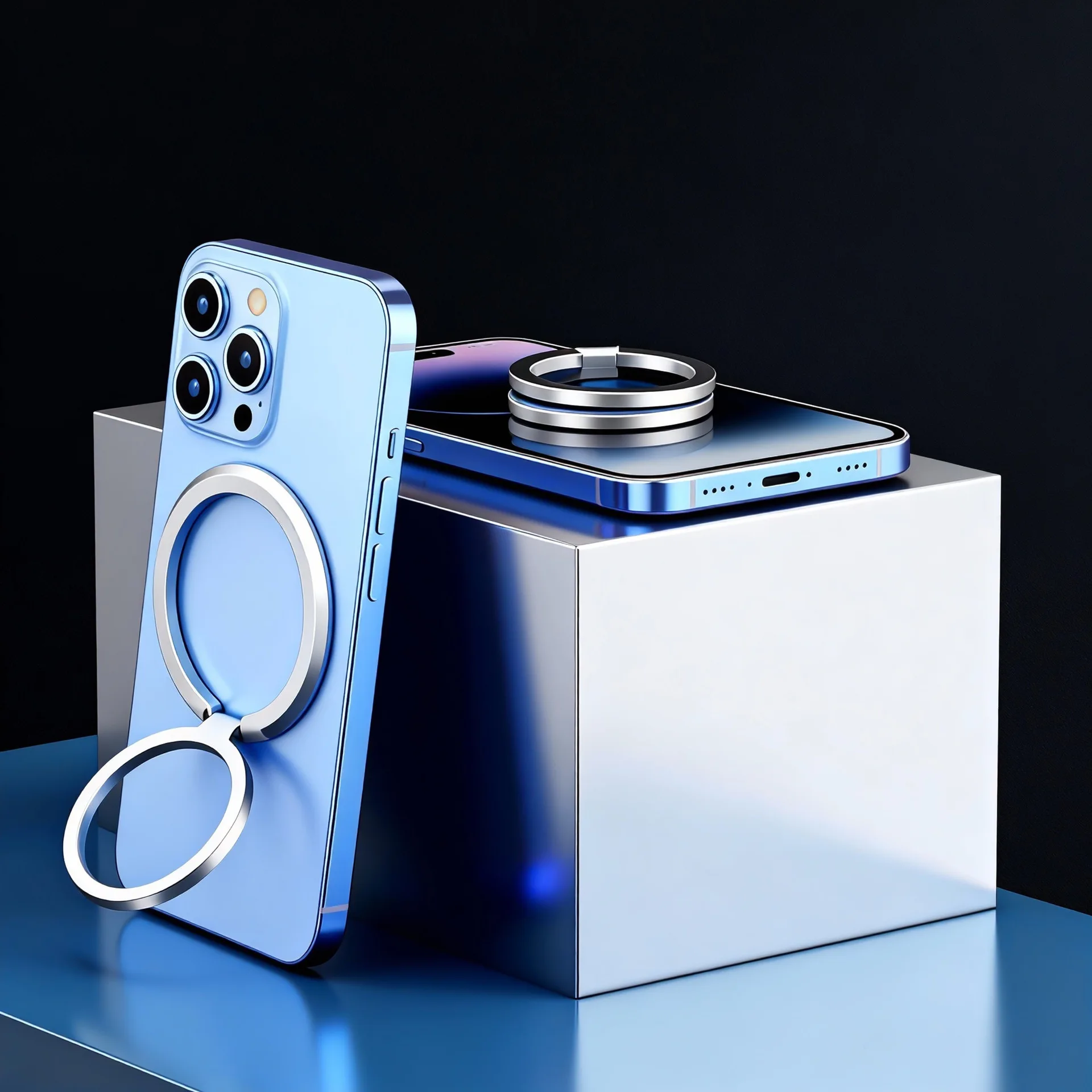 Magnetischer Ring-Handyhalter, abnehmbarer, faltbarer Snap-Grip für Smartphone-Unterstützung, tragbare Handyhalterung – Bild 6