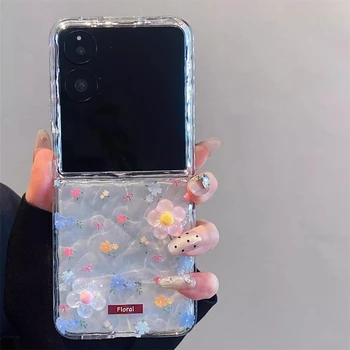 Koreanische, niedliche, bunte Blumen- und Wasserwellen-Handyhülle / und Xiaomi Mix Flip 2