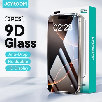 iPhone 15 Plus: Joyroom 1/2/3 Stück HD-Glas Displayschutzfolie Glas Panzerglas