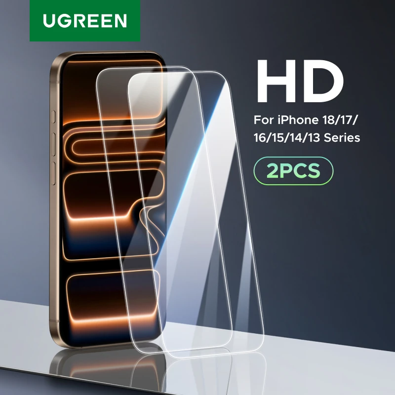 iPhone 13: UGREEN 2PCS Displayschutzfolie gehärtetes Glas Displayschutzfolien 15pro Film