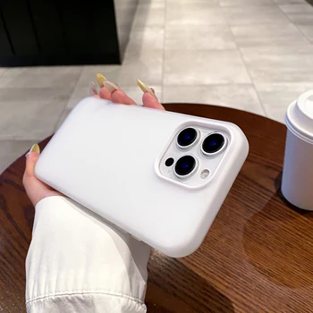 iPhone Air: Weiche, matte, transparente Handyhülle, stoßfeste Silikon-Bumper-Hülle