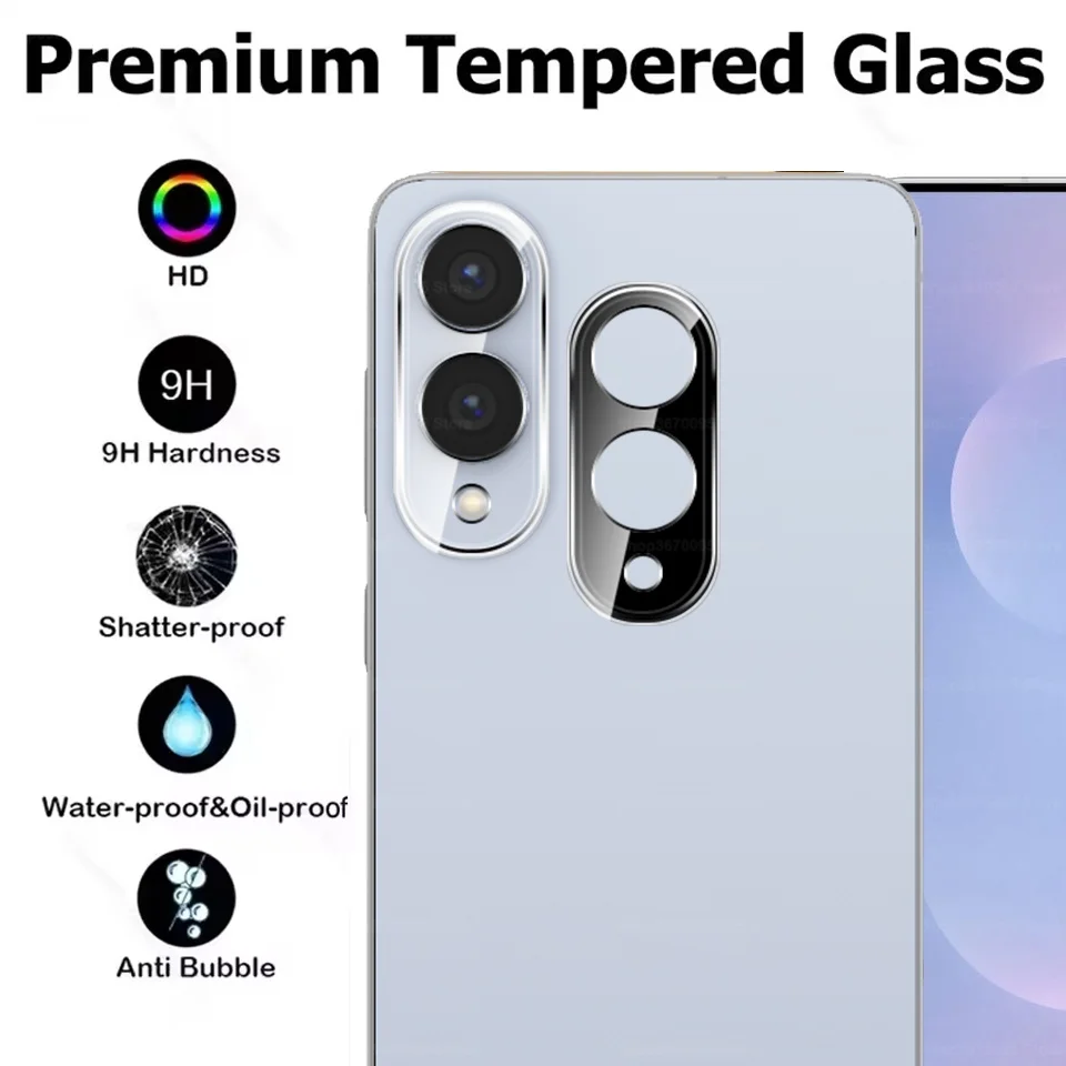 2PCS Schwarz Kamera Gehärtetes Glas Rand HD screen Protector Galaxi Schlank 3D Objektiv abdeckung – Bild 6