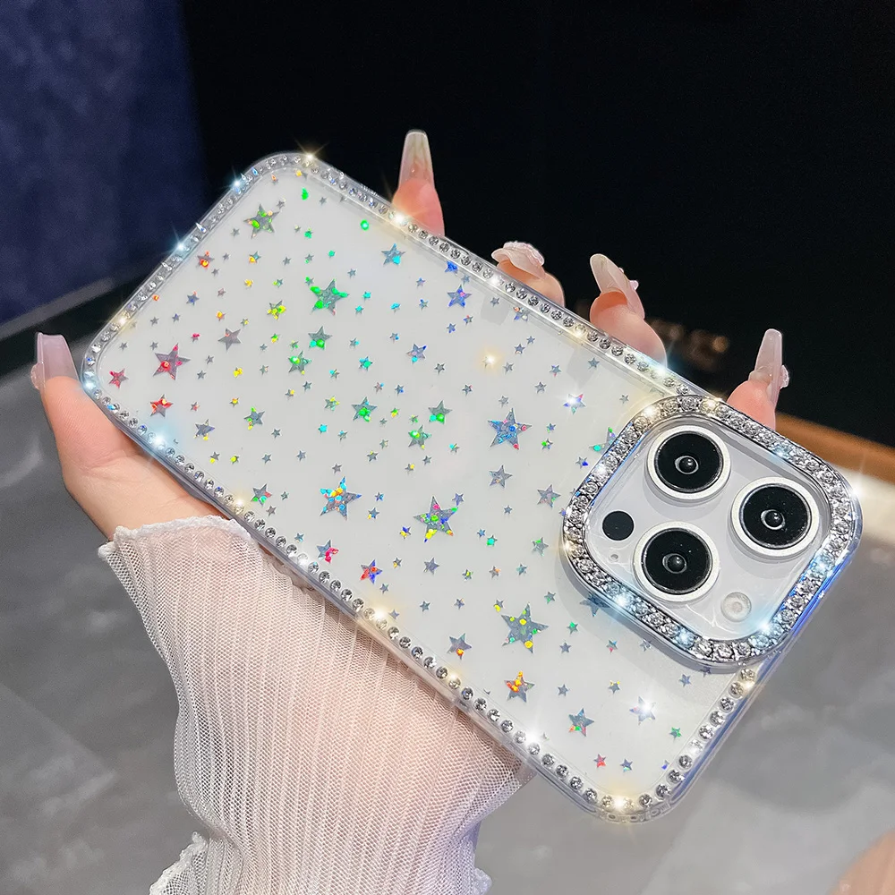 Bling Glitter Klare Handyhülle Hülle 5g stoßfeste Softcover – Bild 2