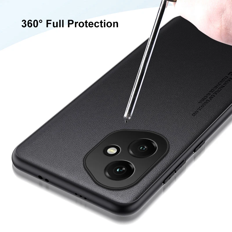 Luxus PU Ledertasche Zurück Abdeckung Matte Silikon Stoßfest Voller Schutz Telefon Fall – Bild 4