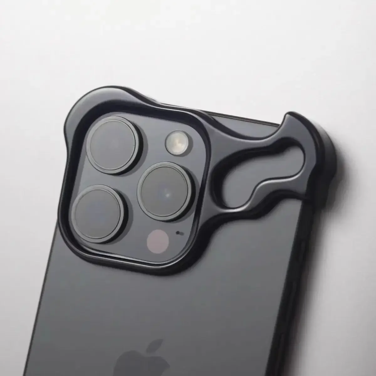 Luxus Unregelmäßige Aluminium Legierung Stoßstange Telefon Fall Objektiv Film Schutz metall Abdeckung – Bild 4