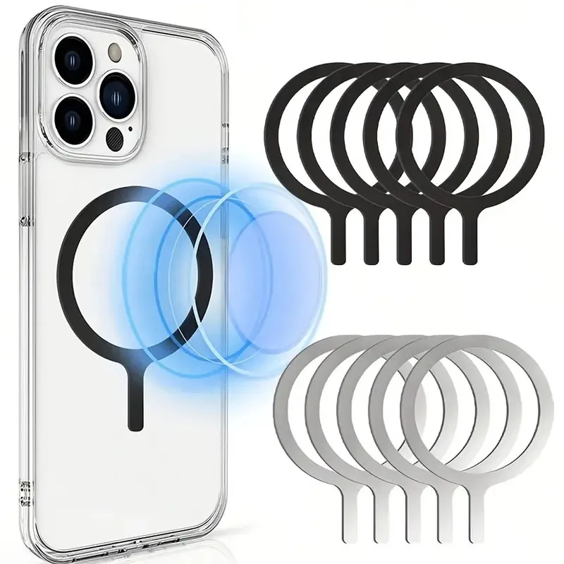 Universeller Magnet-Aufkleber, magnetischer Adapterring, geeignet für Magsafe IPhone, kabelloses Laden, Handy, runder