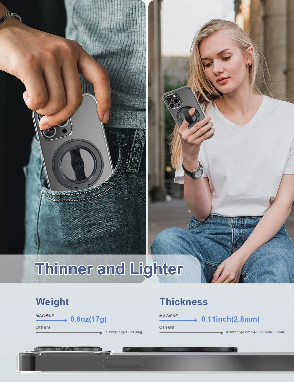 EWA MagOne 3. Generation MagSafe Handyhalterung Magnetischer Handyring-Ständer Magnetgriff für Alle Telefonmodelle – Bild 6