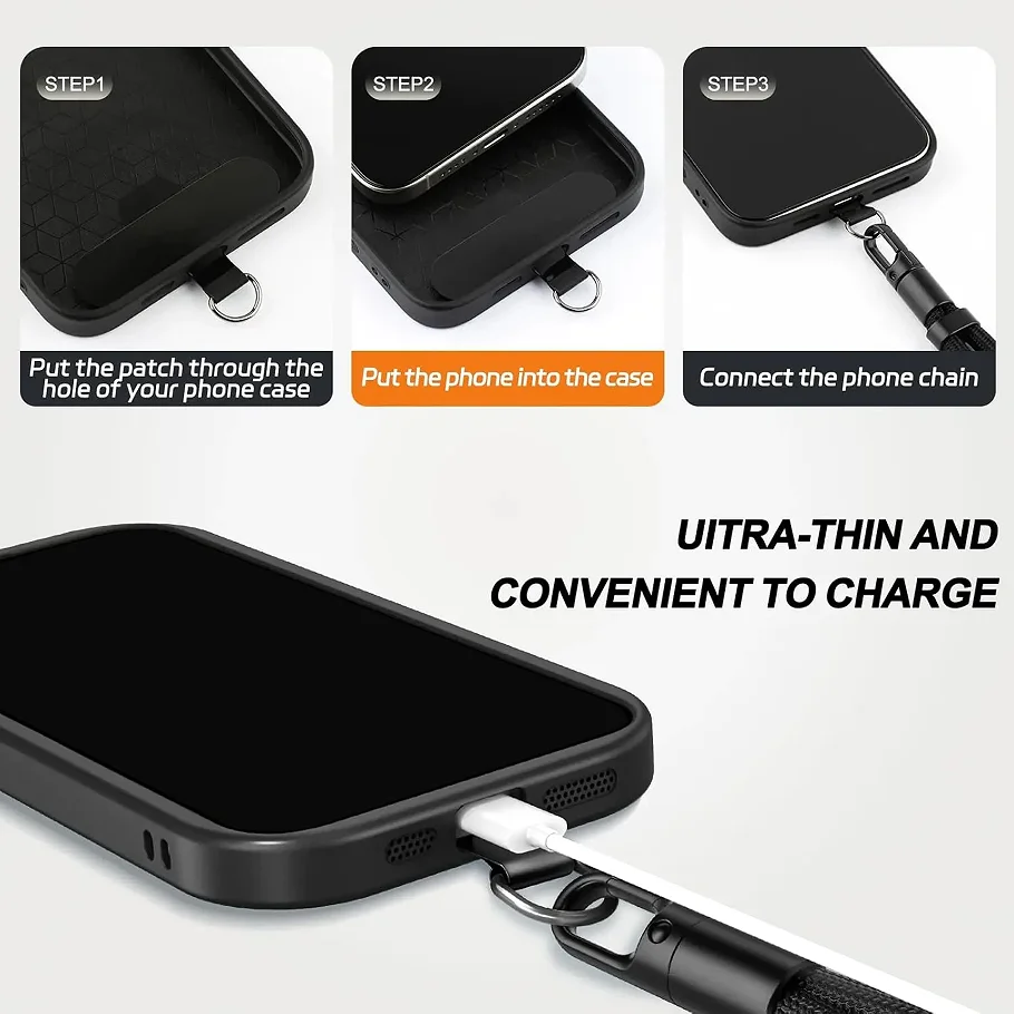 Universelles Telefon-Lanyard mit Clip – verbesserte Anti-Drop 360° °   Drehbarer, verstellbarer Hals- und Umhängegurt, kompatibel mit allen Telefonen – Bild 5