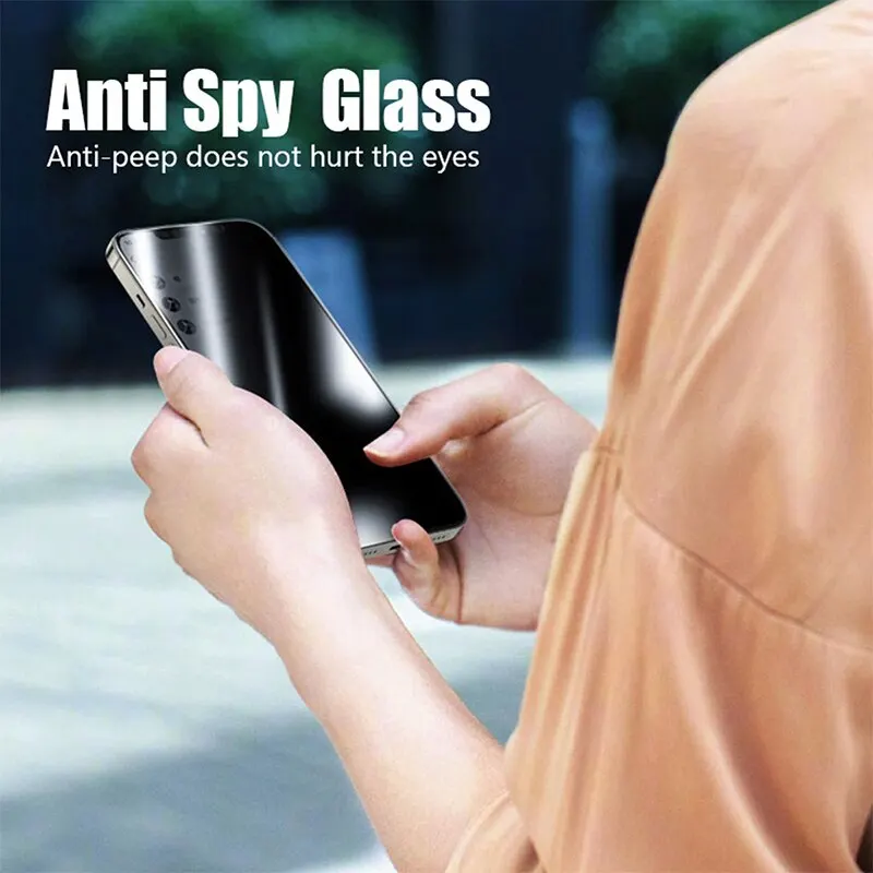 4 Stück Sichtschutz folie Anti-Spion-Glas gehärtetes Glas – Bild 3